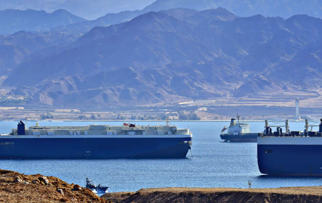 A container ship at sea. Conflict on the Red Sea is the latest example of supply chain complications impacting global trade.